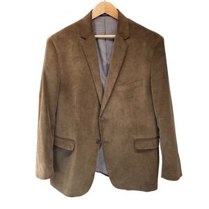 Saddlebred Mens 50R Corduroy Blazer  Brown Two Button Sport Coat Cotton 50 R